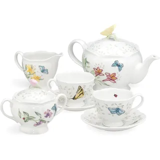 Lenox Butterfly Meadow 8-teiliges Teeservice für 2 Personen, Weiß