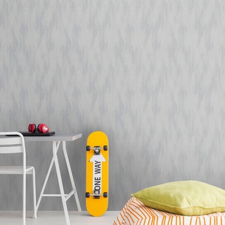 Livingwalls Travel Styles Vliestapete - Tapete mit Karomuster in Grau und Weiß - skandinavische Wandtapete für verschiedene Räume in 10,05 m x 0,53 m