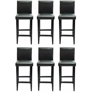 vidaXL Barhocker 6 Stk. Kunstleder Schwarz