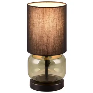TRIO Leuchten LED Nachttischlampe, Dimmfunktion, LED wechselbar, warmweiß, kleine ausgefallen-e mit Glas-fuß Grün für Fensterbank dimmbar, H:28cm grün