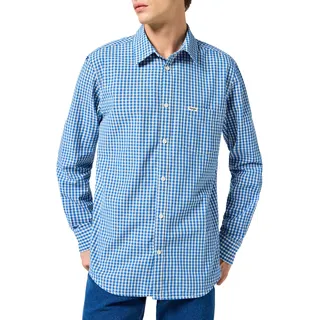 Wrangler - Hemd Herren - Regular Fit - Ls Shirt - Oxford Blue - L