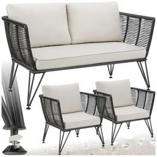 Tectake Sundo Loungeset grau