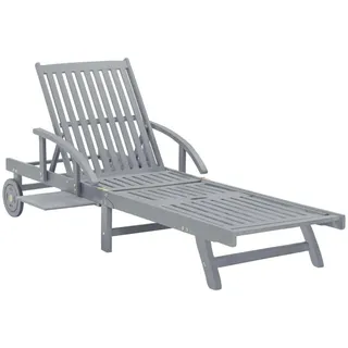 furnicato Sonnenliege 199 x 68 x 30/86 cm Grau