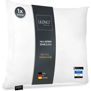 LILENO HOME Microfaser Kissen 45x45 cm [1er Set] bis 95 Grad waschbar mit Reißverschluss - Kopfkissen 45x45 cm als Kissen-Füllung für Bett oder als Deko-Kissen - Sofa-Kissen & Zier-Kissen