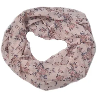 Euly Seide Cotton Loop Schal Loopschal Rundschal Schlauchschal Tuch Tücher Damenschal Traumfänger (Blumen Apricot) - Breite ca. 46cm x Umfang ca. 160cm
