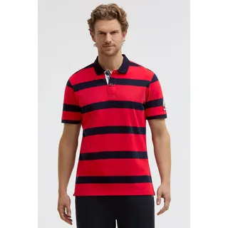 Poloshirt GAASTRA, Herren, Gr. XXL, rot (core rot), Piqué, Material: 100% Baumwolle, bedruckt, gestreift, regular fit normal, hoch geschlossener Ausschnitt, eingesetzt Rippbündchen, Shirts, mit Artwork