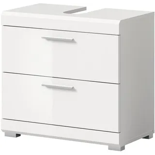 inn.furn Waschbeckenunterschrank Weiß Hochglanz, 60 cm, Shawn