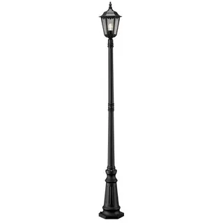 Konstsmide Wegeleuchte Aluminium 210,0 cm 1-flg. klares Glas schwarz