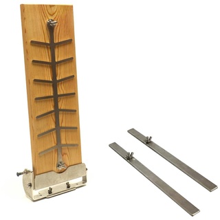Kirschner Metallbau XXL Profi Flammlachsbrett ~ RASTVERSTELLUNG ~ Feuerschale Kugelgrill Flammlachs Flammlachsbretter (Set Flammlachsbrett mit Standfuß für Feuerplatte OFYR)