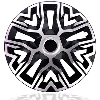 NRM Radkappe 4x NRM Radkappen THE BEST 16" BICOLOR silber/schwarz, 16 in Zoll, (4-St) schwarz|silberfarben