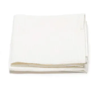 LinenMe 33 x 50 cm Set mit 2 Handtüchern und Gästehandtüchern Weiß Leinen/Baumwolle Wafer 0010302