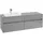 Waschbeckenunterschrank 160 x 55 cm Glossy Grey