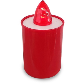 Velamp LED-Teelicht, 9 cm, Lebensdauer 90 Tagen, rot mit rotem Dauerlicht