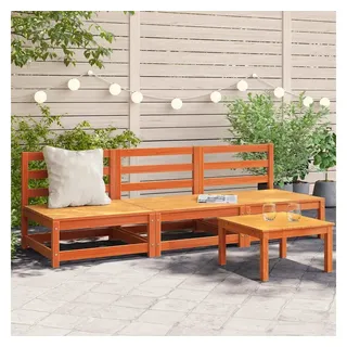 vidaXL Gartensofa Loungesofa wachsbraun