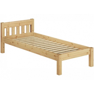 ERST-HOLZ Einzelbett »Kinderbett kurzes Bett Jugendbett 90x190 Kiefer natur Massivholzbett Rollrost 60.38-09-190«, Kinderbett kurzes Bett Jugendbett 90x190 Kiefer natur Massivholzbett Rollrost 60.38-09-190 beige