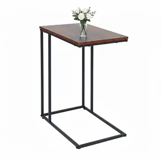 Relaxdays Beistelltisch Schwarz MDF 50 x 64 x 35 cm