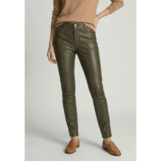 RICANO Lederhose PND Stretch Lederhose aus Stretch-Lamm-Leder in 5-Pocket-Optik grün L