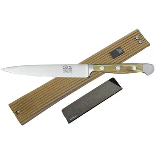 Güde Alpha Olive Messer Kochmesser Santoku Brotmesser Schälmesser Schinkenmesser Chai Dao ohne/mit Gravur + Prymo Farbe 1) Messer OHNE Gravur, Größe Zubereitungsmesser 16cm