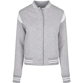 URBAN CLASSICS Ladies Organic Inset College Sweat Jacket (TB3776-01219-0037) grey/white