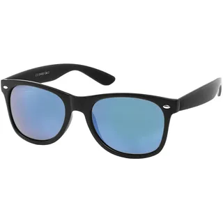 Stylebreaker Nerd Sonnenbrille in Schwarz glanz | Blau | Gr.: onesize