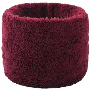SHTGOI Plüsch Schlauchschal Dick Winterschal mit Fleece Unisex Nackenwärmer Breite Gehörschutz Halsschlauch Flauschig Loop Schal Rundschal für Männer und Frauen im Winter zu verhindern Weinrot