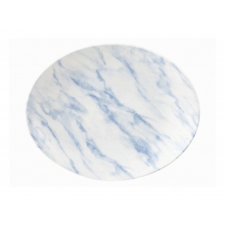 Churchill 6 x Platte oval coup 32x26cm TEXTURED PRINTS blue marble
