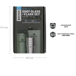 Stanley Pre-Party Shot Glass Set Hammertone Green