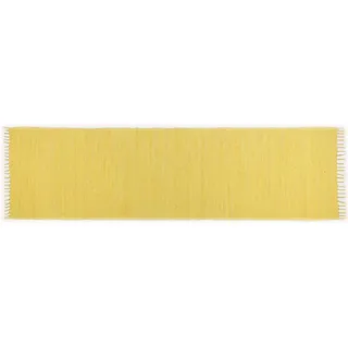 THEKO | Dhurry Teppich aus 100% Baumwolle Flachgewebe Teppich Happy Cotton Gelb cm