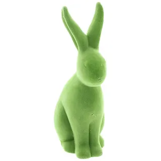 Dekoleidenschaft Osterhase Samt Grün Terracotta 25 cm