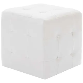 vidaXL Pouf 2 Stk. Kunstleder 30 x 30 x 30 cm Weiß