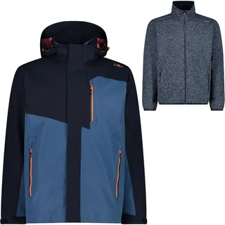 CMP - 3-in-1-Jacke für Herren, Schwarz Blau, 56