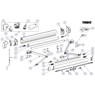 Thule Frontblende 4 m Markise 4,0 m Weiß