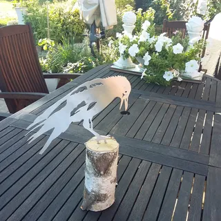 ARTTEC Rabe Vogel - groß (Edelstahl-Deko) - hochwertige Gartendeko aus Metall - Edelstahl Deko für Garten, Balkon & Terasse - Metall Deko zum Aufstellen - Made in Germany