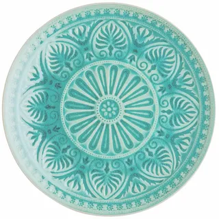 Butlers Teller, Türkis, Keramik, 31x3x31 cm, Essen & Trinken, Geschirr, Teller, Speiseteller