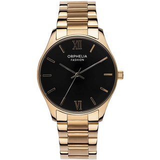 Orphelia Fashion Herren Analog Uhr Oxford mit Edelstahl Armband OF764901, Gold