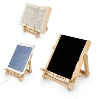 Bookchair (Medium) - Schwarz - Buchständer aus Holz - Leseständer - Für Bücher E-Reader und Tablets - Lesehilfe - Tablethalter - freihändig Lesen - Ge