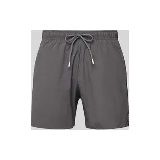 Badehose mit elastischem Bund Modell 'ICONIC', Anthrazit, XL