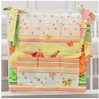 Baby-Delux Betttasche Aufbewahrungstasche Baby (1-tlg), Betttasche Babybetttasche Spielzeugtasche Organizer für Babybett rot|weiß