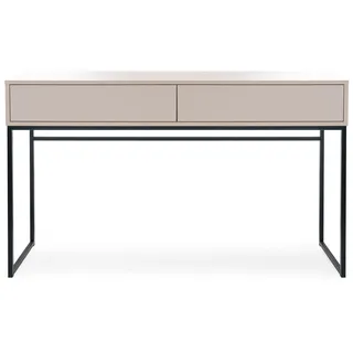 AGMAT-FURNITURE Kommode Genua mit 2 Schubladen, Sideboard in Farbe: Creme, Schrank in Größe: 137 x 83 x 37 cm