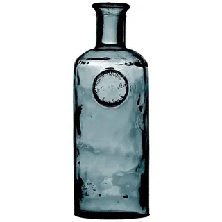 WESTCRAFT Massive Flaschenvase (Dickes Glas) Malea aus recyceltem Glas 2,3L | Bottle Vase für Blumen-Arrangements, Tischdekoration, Deko - Blumen Vase aus mehrschichtigem Quarzglas (Saphir)