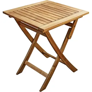 Dehner Klapptisch Balkontisch Macao, 60 x 72 x 60 cm, FSC®-es Akazienholz, geölt, hellbraun - Hellbraun