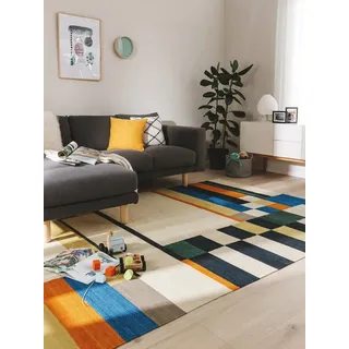 benuta Teppich Marya, rechteckig, Höhe: 5 mm, Kunstfaser, Berber, Ethno-Style, Wohnzimmer bunt 200 cm x 300 cm x 5 mm