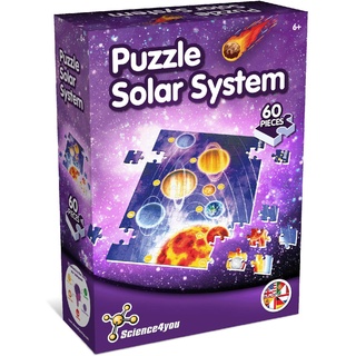 Science4you Sonnensystèm Puzzle für Kinder - 60-teiliges Puzzle über die Planeten des Sonnensystems, Puzzlespielzeug und Geschenk für Jungen und Mädchen ab 6 Jahren