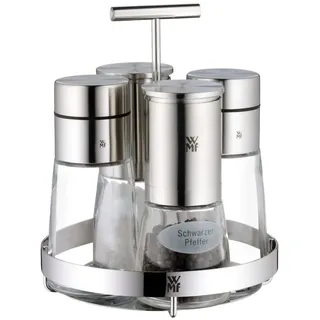 WMF 0667866030 Menage De Luxe Set 5-teilig GewÃ1/4rzständer - Silber/Transparent