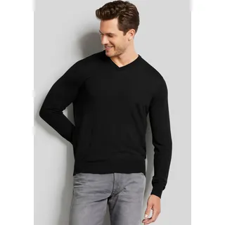 V-Ausschnitt-Pullover BUGATTI Gr. L, schwarz Herren Pullover V-Ausschnitt-Pullover