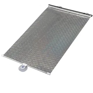 Saugnapf Sonnenschutz Rollos Ohne Bohren,Einziehbare Verdunkelungsrollos Für Fenster,Temporäre Jalousien,Tragbare Wärmeisolierte Sichtschutzvorhänge,Dachfenster Rollo,Silver-40×125cm(15.7*49.2in)