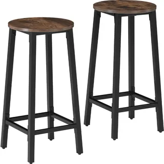 Tectake Barhocker Corby 32 x 32 x 66 cm Dunkelbraun