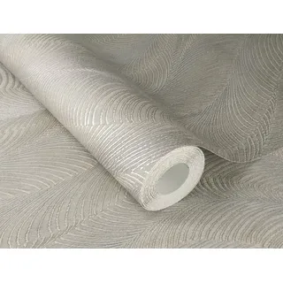 Rasch Vliestapete Vliestapete Federn silber-taupe 659634