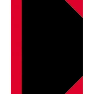 Bantex Notizbuch Chinakladde A4 liniert, schwarz/rot Hardcover 192 Seiten