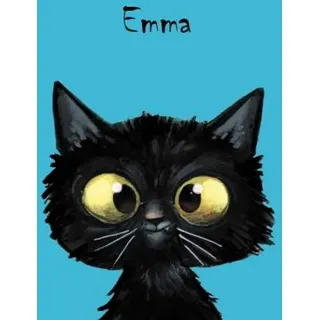 personalisiertes Notizbuch - DIN A5 - Emma: 80 blanko Seiten
